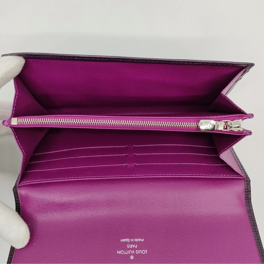 Louis Vuitton LV Long Wallet Purple Epi 419972 - Picture 7 of 9